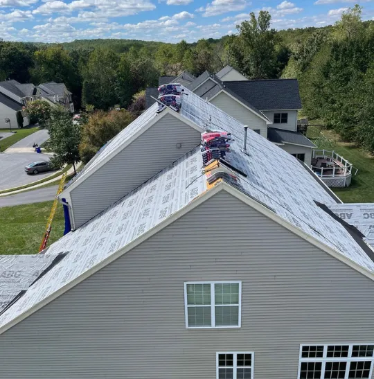 Storm damage to roof in Maryland