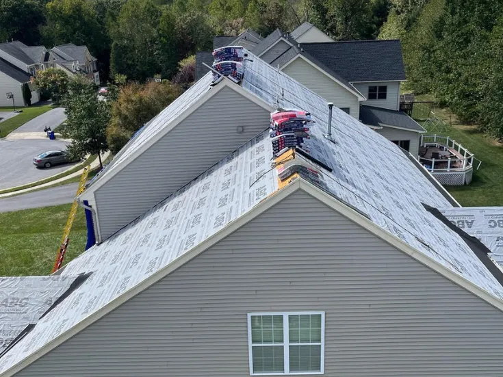 Damaged roof before